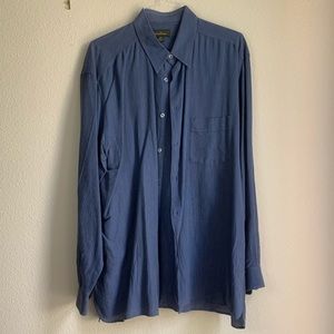 Ermenegildo Zegna XXL navy men’s dress shirt